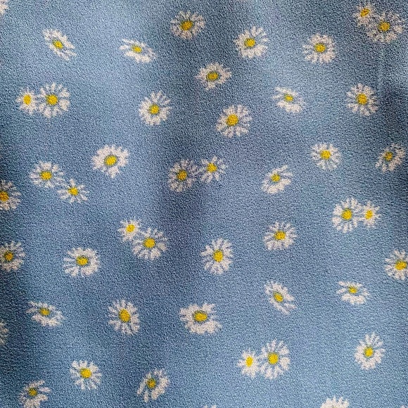 PINK ROSE Daisy Print Blue Tank Top, Adjustable Straps, Summer - Picture 3 of 7